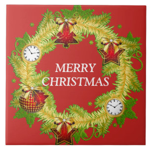 Azulejo De Cerâmica Feliz Natal Wrealth