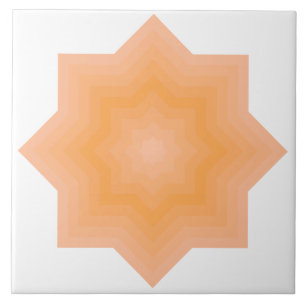 Azulejo De Cerâmica Felpudo Pêssego Laranja Estrelas Azulejo Cerâmica