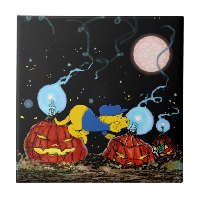 Azulejo De Cerâmica Ferald e o Rotten Pumpkins (Frente)