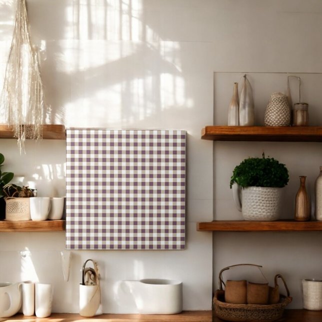 Azulejo De Cerâmica Feriado de Xadrez de Plum Buffalo (Criador carregado)