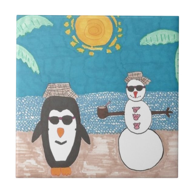 Azulejo De Cerâmica Férias de Natal (Frente)