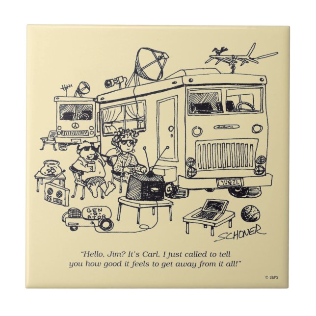 Azulejo De Cerâmica Férias Familiares (Frente)