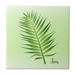 Azulejo De Cerâmica Fern Frond Leaf Cerâmica Azulejo