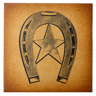 Azulejo De Cerâmica Ferradura ocidental com sapato antiquado