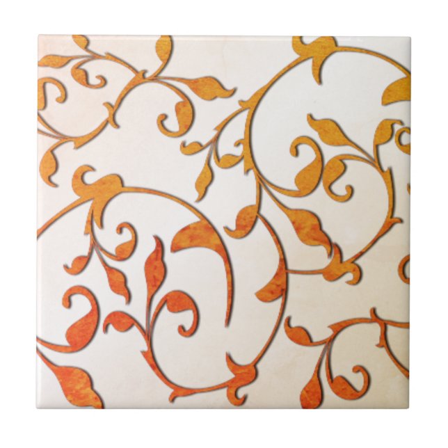 Azulejo De Cerâmica Ferrugem de rolagem (Frente)