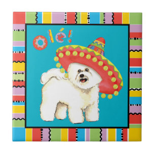Azulejo De Cerâmica Festa Bichon