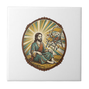 Azulejo De Cerâmica Festa da Cadeira Dobrável Quebrada de Jesus Falta