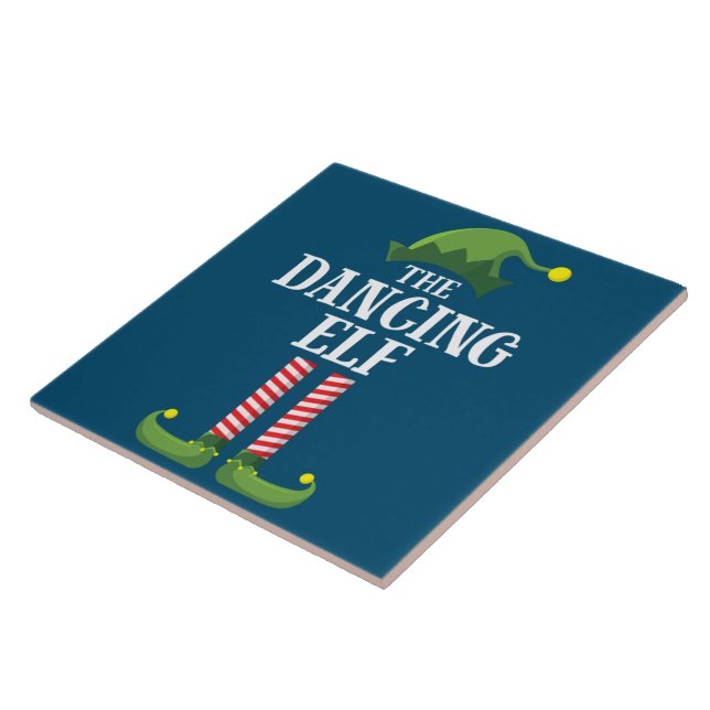 Azulejo De Cerâmica Festa de Natal do Grupo Elf Matching Family (Lateral)