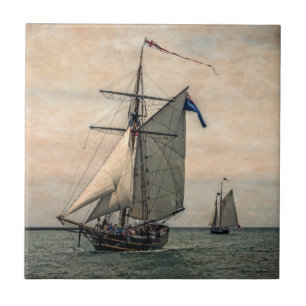 Azulejo De Cerâmica Festival de Navios Altos, Digitalmente Alterado