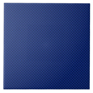 Azulejo De Cerâmica Fibra azul vibrante do carbono como o fundo do