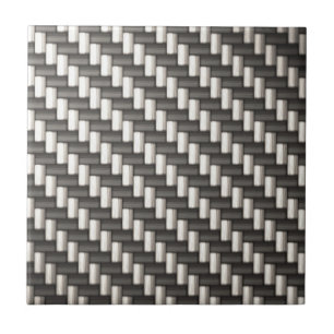 Azulejo De Cerâmica Fibra reflexiva do carbono Textured