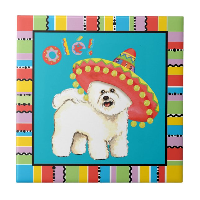 Azulejo De Cerâmica Fiesta Bichon (Frente)