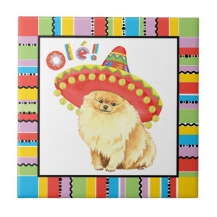 Azulejo De Cerâmica Fiesta Pomeranian