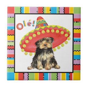 Azulejo De Cerâmica Fiesta Yorkie