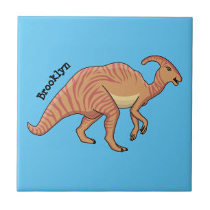 Azulejo De Cerâmica Figura de desenho animado do dinossauro do parasau
