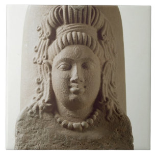 Azulejo De Cerâmica Figura de Ekamukha Siva-Linga do templo em K