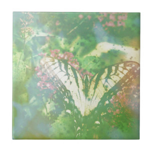 Azulejo De Cerâmica filme vencido de borboleta