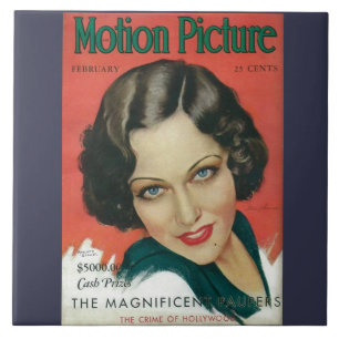Azulejo De Cerâmica Filmes Fevereiro De 1931 cobrir Gloria Swanson
