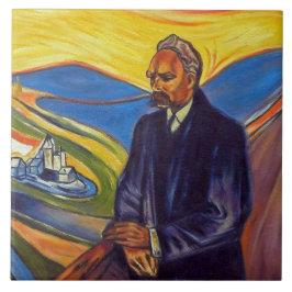 Azulejo De Cerâmica Filósofo Friedrich Nietzsche (por Edvard Munch)