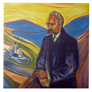 Azulejo De Cerâmica Filósofo Friedrich Nietzsche (por Edvard Munch)