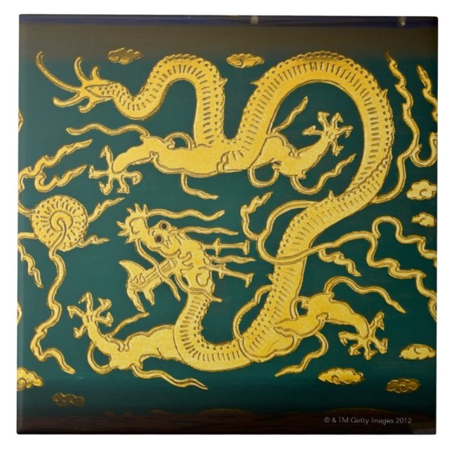 Azulejo De Cerâmica Fim-acima de uma pintura, torre de Buddha (Frente)