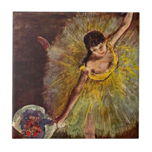 Azulejo De Cerâmica Fim de uma Arabesque por Edgar Degas, Ballet Antig