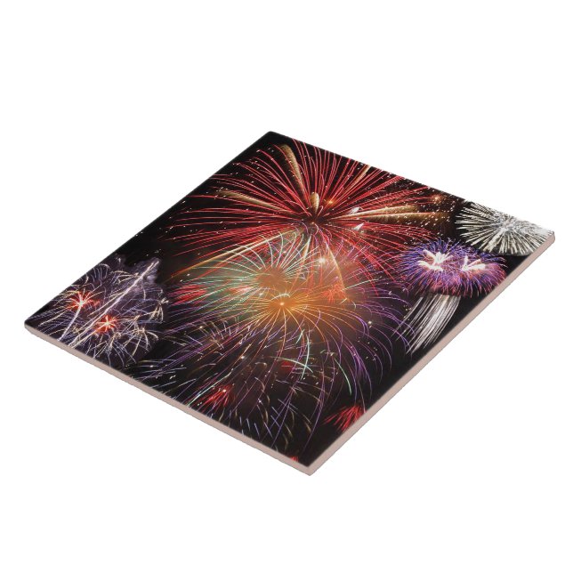 Azulejo De Cerâmica Final de Fogos de Artifício (Lateral)