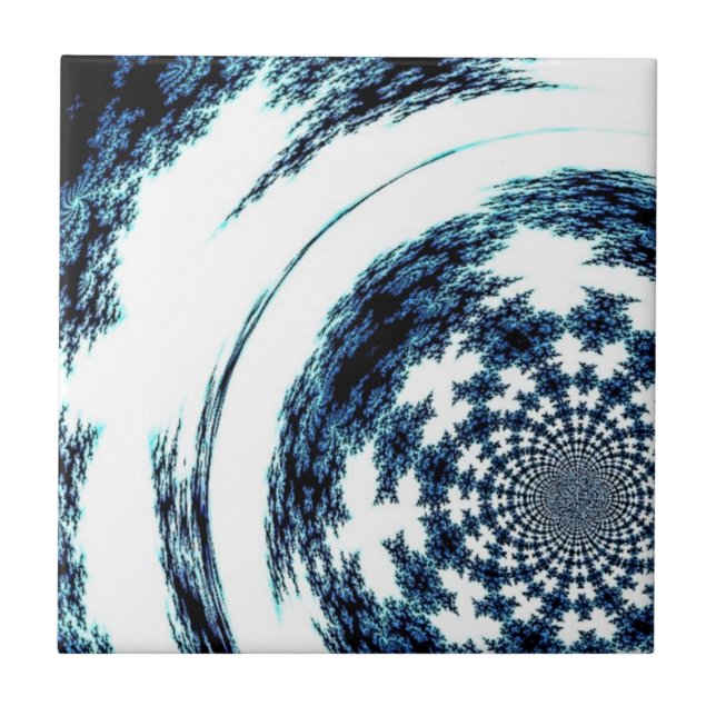 Azulejo De Cerâmica Fio Azul Girado (Frente)