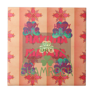Azulejo De Cerâmica Fique abençoado e feliz Dia de São Patrício Hakuna