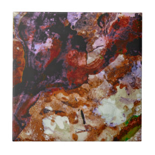 Azulejo De Cerâmica Fire Quartz Crystal Geode Abstrato