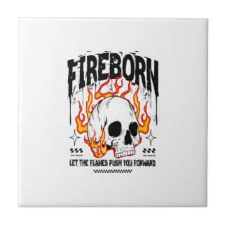 Azulejo De Cerâmica Fireborn Skull Urban Streetwear