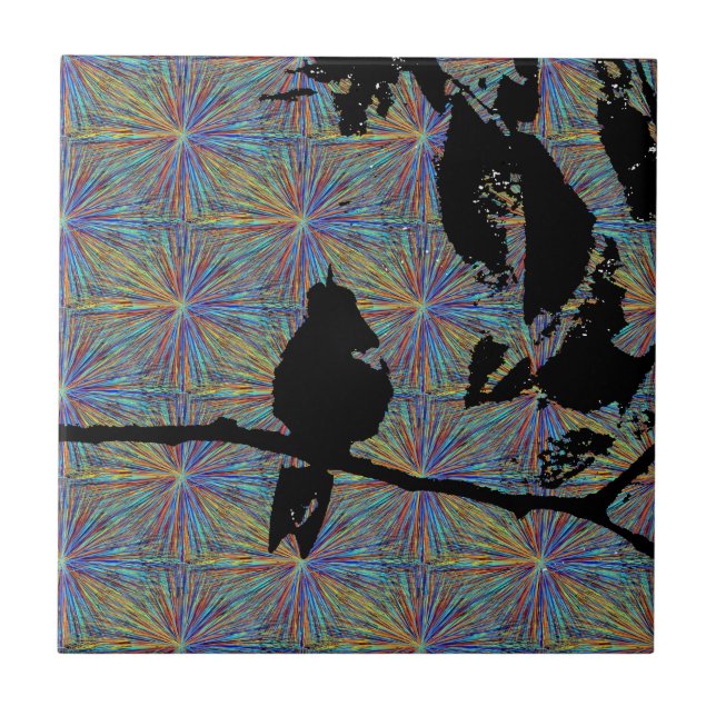 Azulejo De Cerâmica Fireworks do Hummingbird (Frente)