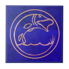 Azulejo De Cerâmica Fishing Lodge