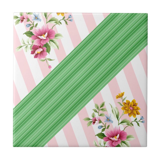 Azulejo De Cerâmica Fita cor-de-rosa Azulejo cerâmica (Frente)