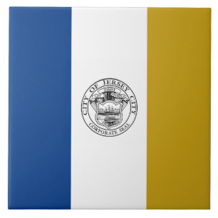 Azulejo De Cerâmica Flag of Jersey City (Nova Jersey)