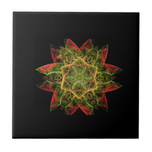 Azulejo De Cerâmica Flame Fractal Art