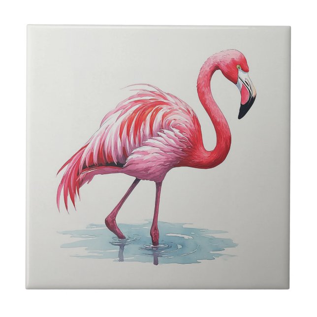 Azulejo De Cerâmica Flamingo (Frente)