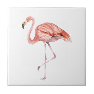 Azulejo De Cerâmica Flamingo Rosa