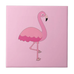 Azulejo De Cerâmica Flamingo Rosa Tropical