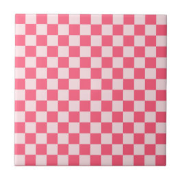Azulejo De Cerâmica Flamingo sorbet checkerboard pattern