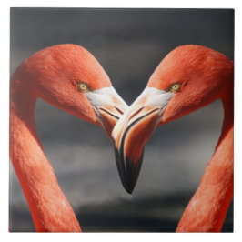Azulejo De Cerâmica Flamingoes no Amor