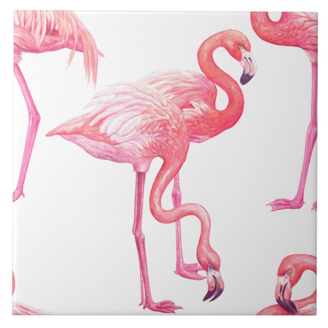 Azulejo De Cerâmica Flamingos (Frente)