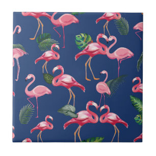 Azulejo De Cerâmica Flamingos Amam o Padrão 2