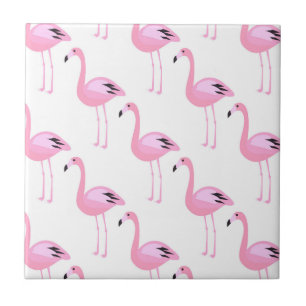 Azulejo De Cerâmica Flamingos cor-de-rosa 2