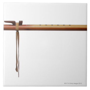 Azulejo De Cerâmica Flauta do cedro do nativo americano