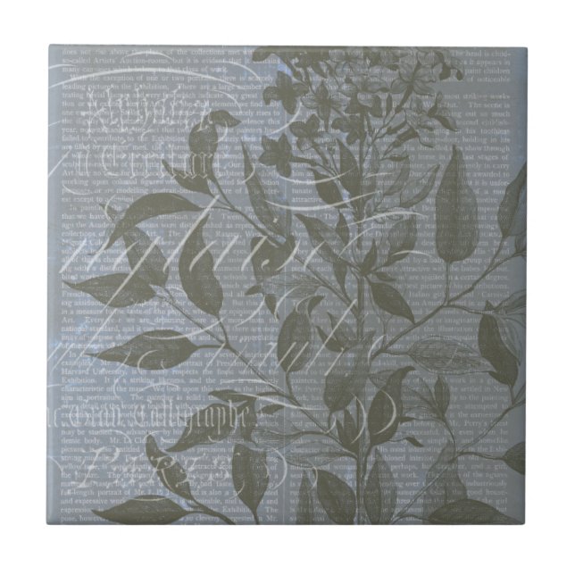 Azulejo De Cerâmica Fleur de Bleu I (Frente)