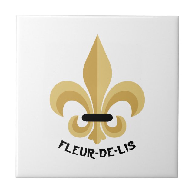 Azulejo De Cerâmica Fleur-De-Lis (Frente)