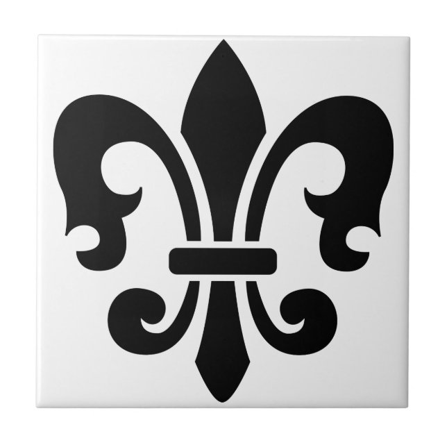 Azulejo De Cerâmica Fleur-De-Lis (Frente)