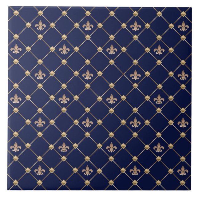 Azulejo De Cerâmica Fleur de Lis (Frente)