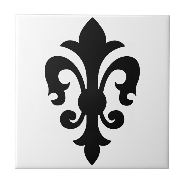 Azulejo De Cerâmica Fleur-De-Lis (Frente)